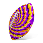 Yellow Twisted Moving Optical Illusion Rugby Ball
