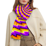 Yellow Twisted Moving Optical Illusion Scarf