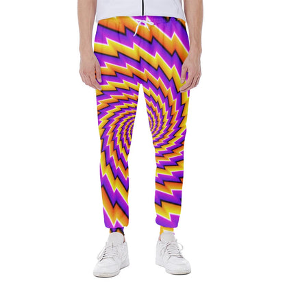 Yellow Twisted Moving Optical Illusion Scuba Joggers