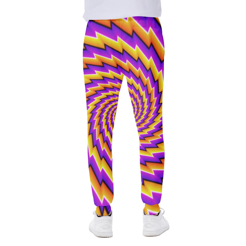 Yellow Twisted Moving Optical Illusion Scuba Joggers