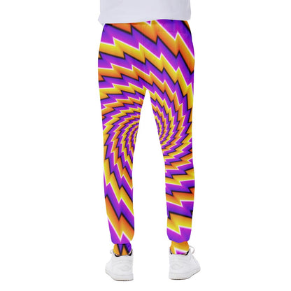Yellow Twisted Moving Optical Illusion Scuba Joggers