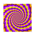 Yellow Twisted Moving Optical Illusion Silk Bandana