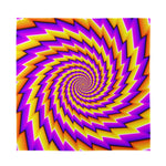 Yellow Twisted Moving Optical Illusion Silk Bandana