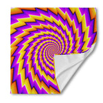 Yellow Twisted Moving Optical Illusion Silk Bandana