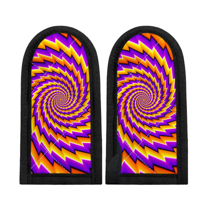 Yellow Twisted Moving Optical Illusion Skillet Handle Cover
