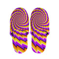 Yellow Twisted Moving Optical Illusion Slippers