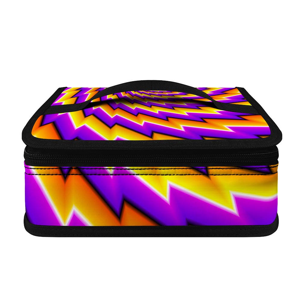 Yellow Twisted Moving Optical Illusion Small Lunch Bag