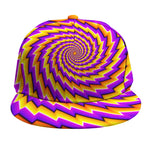 Yellow Twisted Moving Optical Illusion Snapback Cap