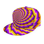 Yellow Twisted Moving Optical Illusion Snapback Cap