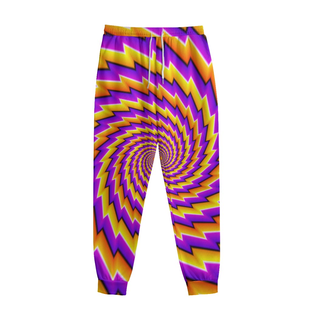 Yellow Twisted Moving Optical Illusion Sweatpants