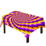 Yellow Twisted Moving Optical Illusion Tablecloth