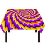 Yellow Twisted Moving Optical Illusion Tablecloth