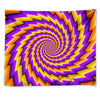 Yellow Twisted Moving Optical Illusion Tapestry