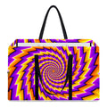 Yellow Twisted Moving Optical Illusion Utility Tote Bag