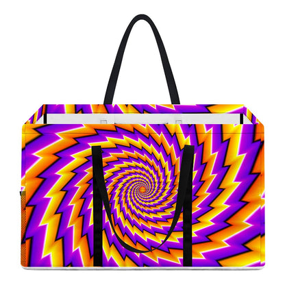 Yellow Twisted Moving Optical Illusion Utility Tote Bag