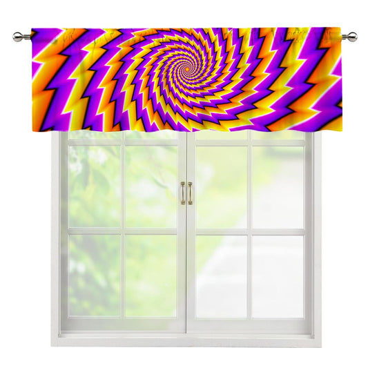 Yellow Twisted Moving Optical Illusion Window Valance