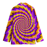 Yellow Twisted Moving Optical Illusion Women's Blazer