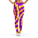 Yellow Twisted Moving Optical Illusion Women's Leggings