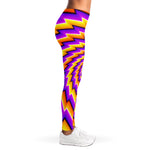 Yellow Twisted Moving Optical Illusion Women's Leggings