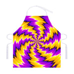 Yellow Vortex Moving Optical Illusion Adjustable Apron