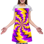 Yellow Vortex Moving Optical Illusion Adjustable Apron