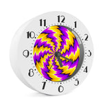 Yellow Vortex Moving Optical Illusion Alarm Clock