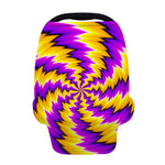 Yellow Vortex Moving Optical Illusion Baby Seat Cover