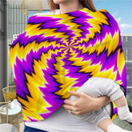 Yellow Vortex Moving Optical Illusion Baby Seat Cover