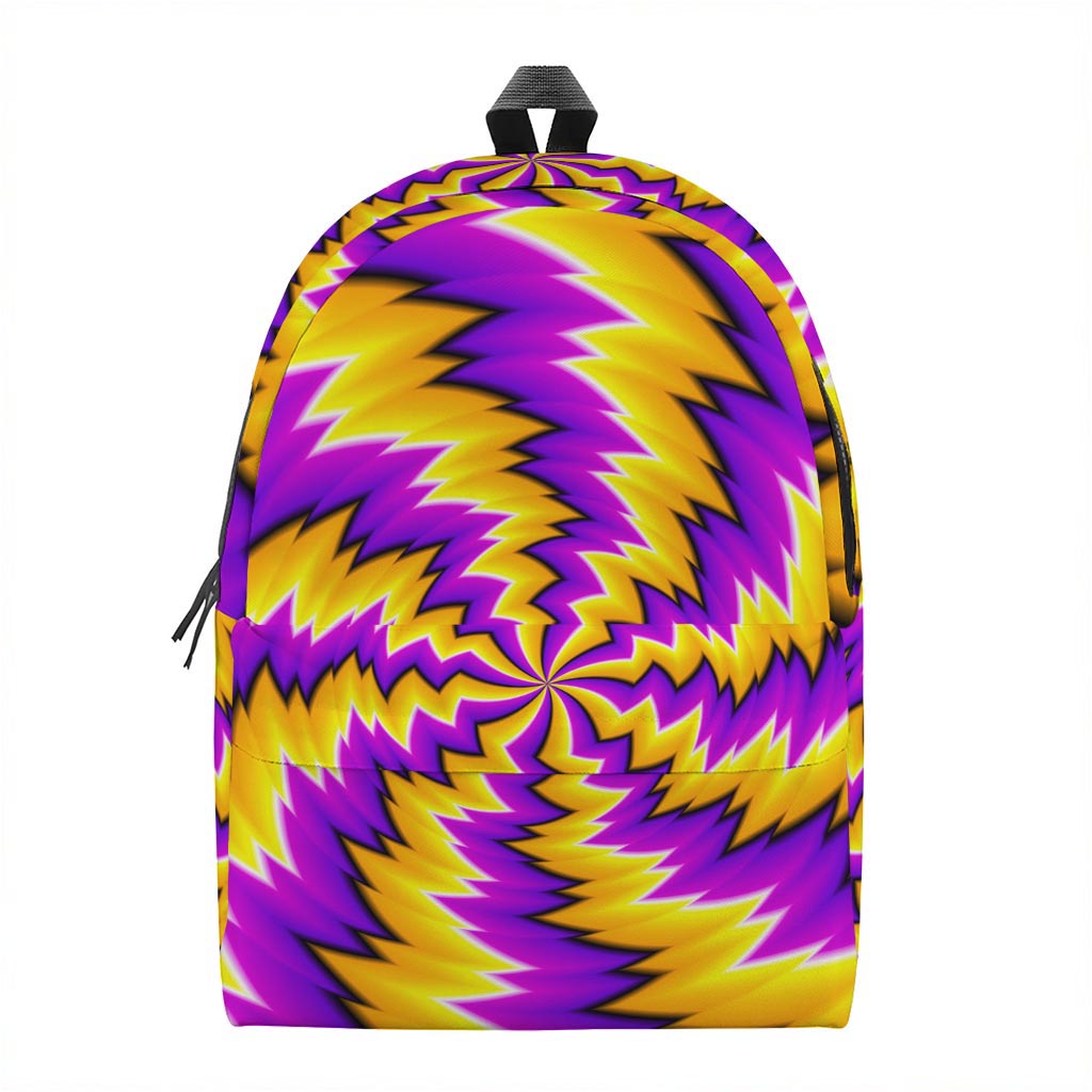 Yellow Vortex Moving Optical Illusion Backpack