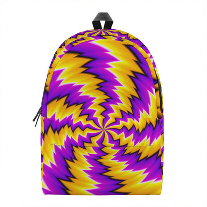 Yellow Vortex Moving Optical Illusion Backpack