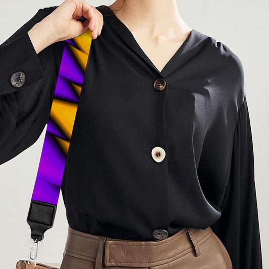 Yellow Vortex Moving Optical Illusion Bag Strap