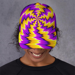 Yellow Vortex Moving Optical Illusion Baseball Cap