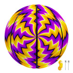 Yellow Vortex Moving Optical Illusion Basketball