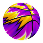 Yellow Vortex Moving Optical Illusion Basketball