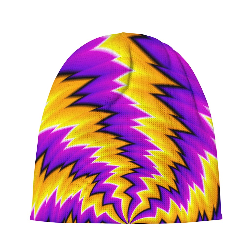 Yellow Vortex Moving Optical Illusion Beanie