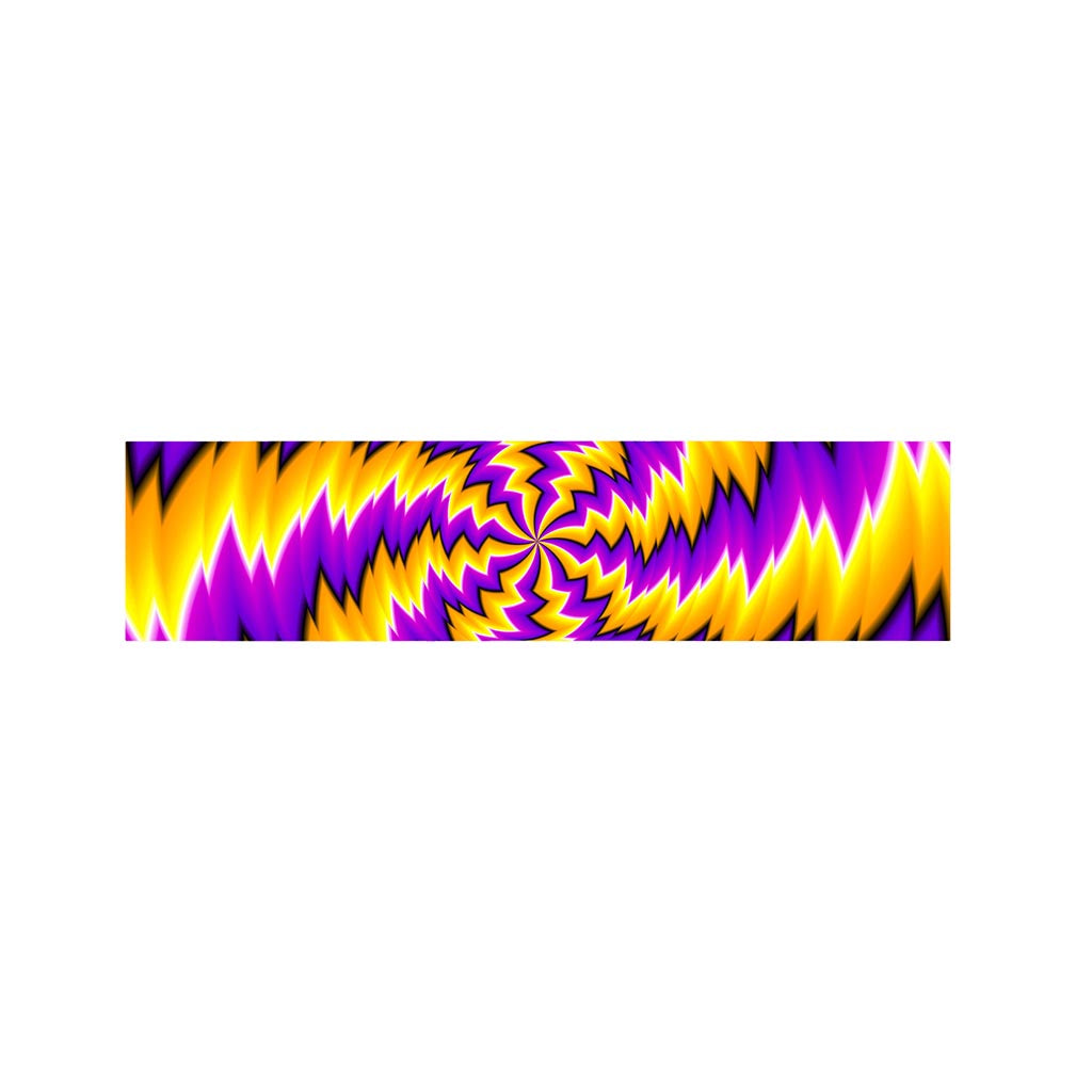 Yellow Vortex Moving Optical Illusion Bed Runner