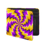 Yellow Vortex Moving Optical Illusion Bifold Wallet