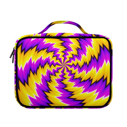 Yellow Vortex Moving Optical Illusion Briefcase Bible Bag