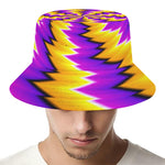 Yellow Vortex Moving Optical Illusion Bucket Hat