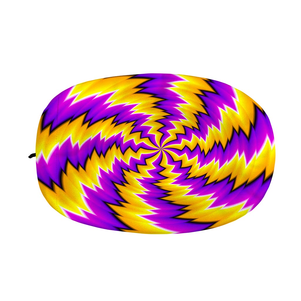 Yellow Vortex Moving Optical Illusion Car Side Mirror Covers