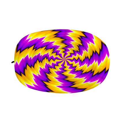 Yellow Vortex Moving Optical Illusion Car Side Mirror Covers
