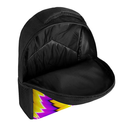 Yellow Vortex Moving Optical Illusion Casual Backpack
