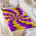 Yellow Vortex Moving Optical Illusion Changing Pad Cover