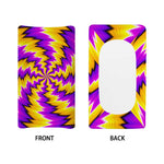 Yellow Vortex Moving Optical Illusion Changing Pad Cover
