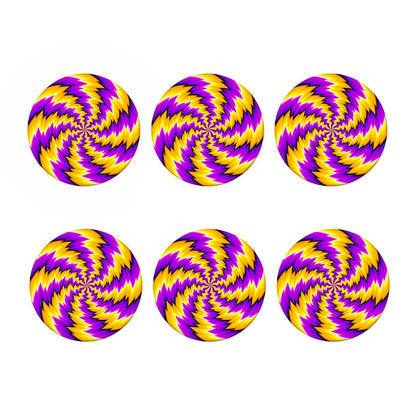 Yellow Vortex Moving Optical Illusion Coaster Set