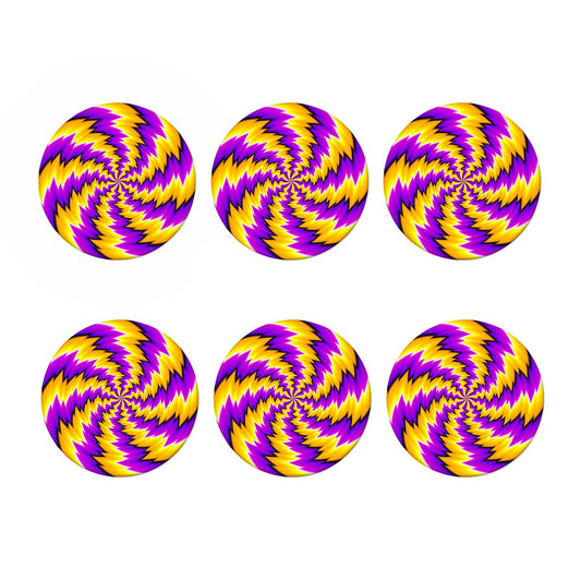 Yellow Vortex Moving Optical Illusion Coaster Set