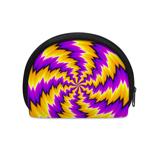 Yellow Vortex Moving Optical Illusion Coin Purse