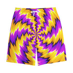 Yellow Vortex Moving Optical Illusion Cotton Shorts