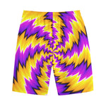 Yellow Vortex Moving Optical Illusion Cotton Shorts