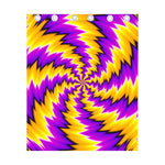 Yellow Vortex Moving Optical Illusion Curtain
